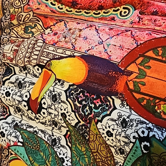 Farm rio medium faux wrap parrot toucan 🦜 dress - Picture 9 of 10